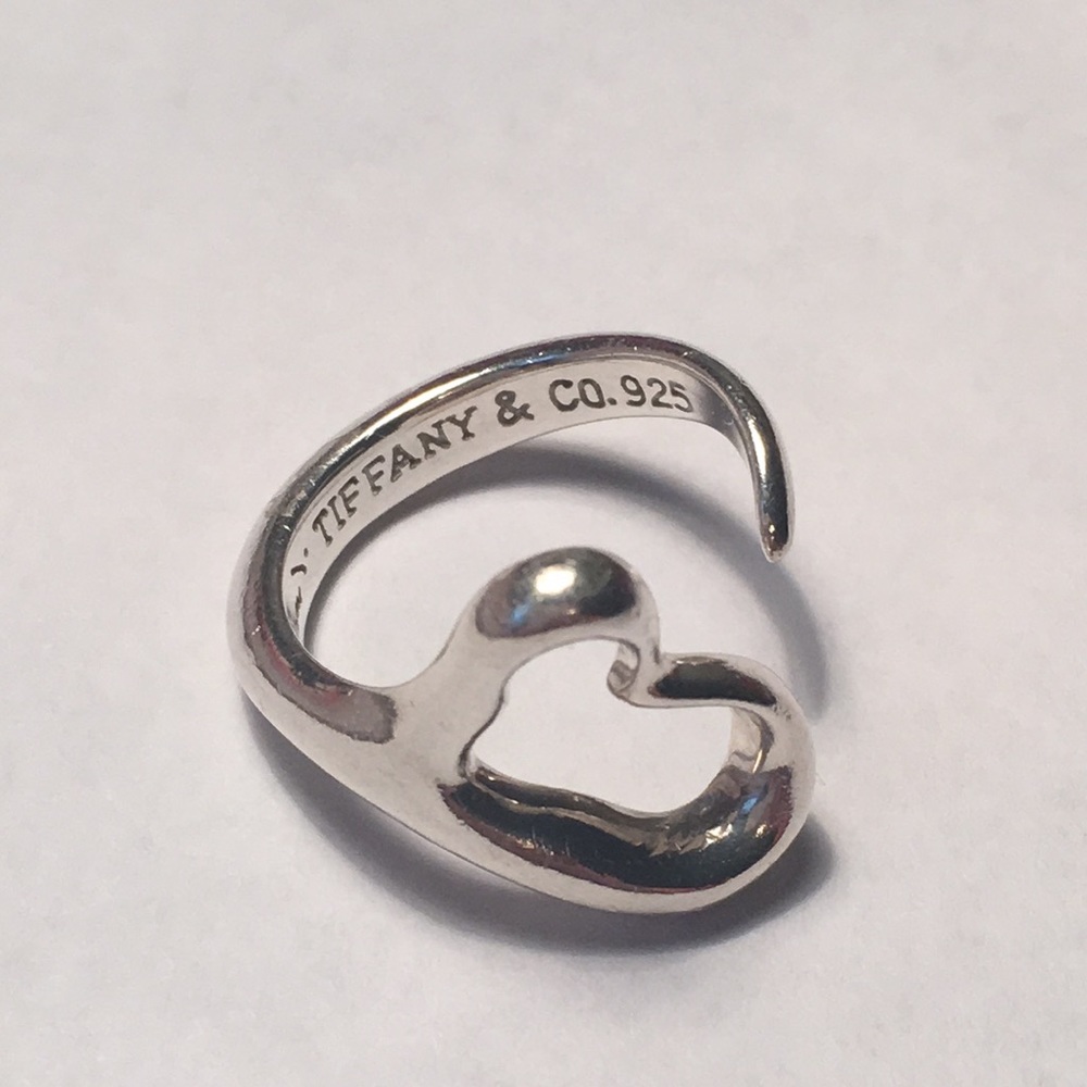 Tiffany & Co. Elsa Peretti Open Heart Ring Size 6